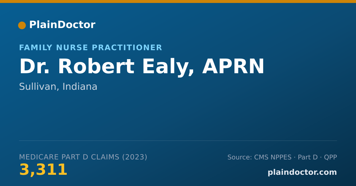 Shareable card for Robert Ealy, APRN - Family Nurse Practitioner, Sullivan, IN
