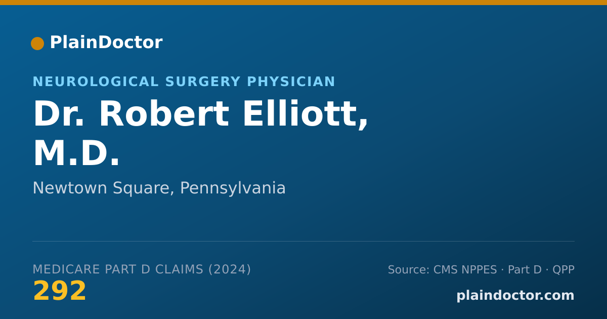 Shareable card for Robert Elliott, M.D. - Neurological Surgery Physician, Newtown Square, PA