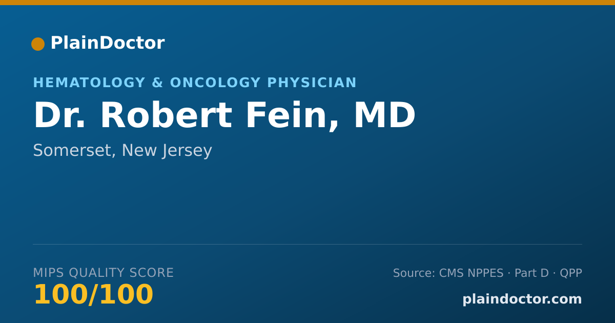 Shareable card for Robert Fein, MD - Hematology & Oncology Physician, Somerset, NJ