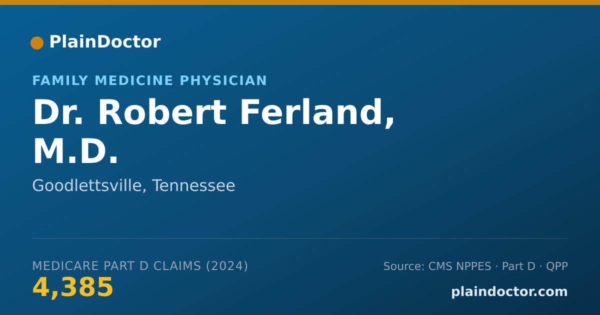 Shareable card for Robert Ferland, M.D. - Family Medicine Physician, Goodlettsville, TN