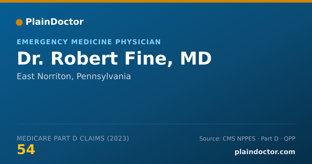 Shareable card for Robert Fine, MD - Emergency Medicine Physician, East Norriton, PA
