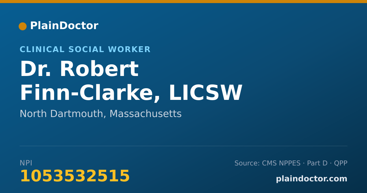 Shareable card for Robert Finn-Clarke, LICSW - Clinical Social Worker, North Dartmouth, MA