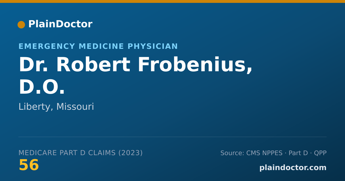 Shareable card for Robert Frobenius, D.O. - Emergency Medicine Physician, Liberty, MO