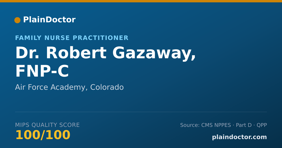 Shareable card for Robert Gazaway, FNP-C - Family Nurse Practitioner, Air Force Academy, CO