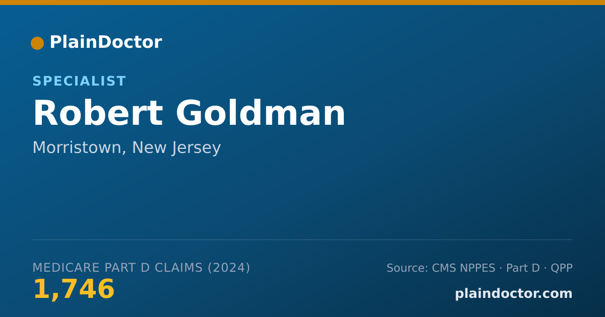 Shareable card for Robert Goldman - Specialist, Morristown, NJ