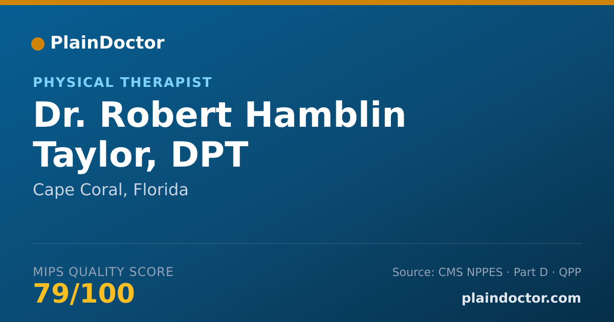 Shareable card for Robert Hamblin Taylor, DPT - Physical Therapist, Cape Coral, FL