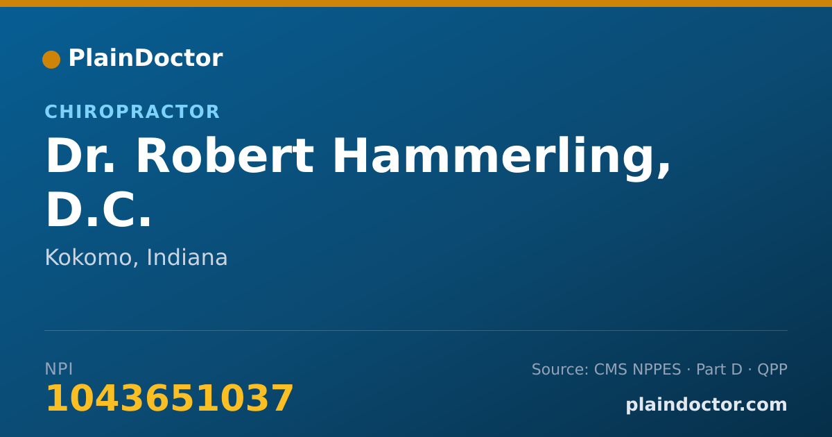 Shareable card for Robert Hammerling, D.C. - Chiropractor, Kokomo, IN