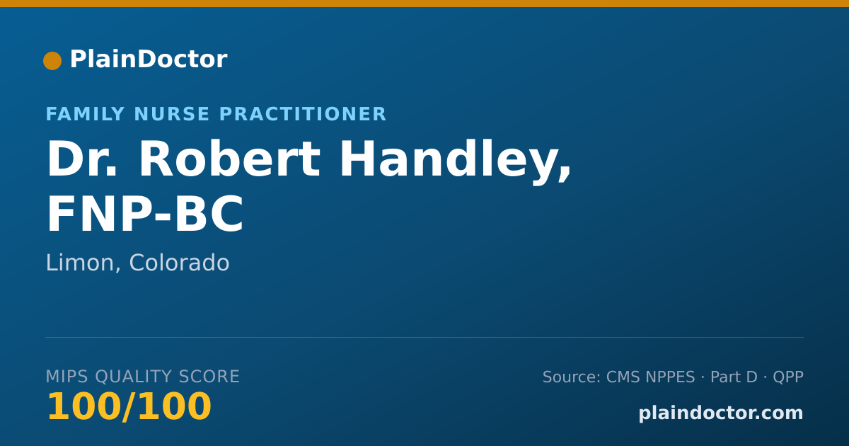Shareable card for Robert Handley, FNP-BC - Family Nurse Practitioner, Limon, CO