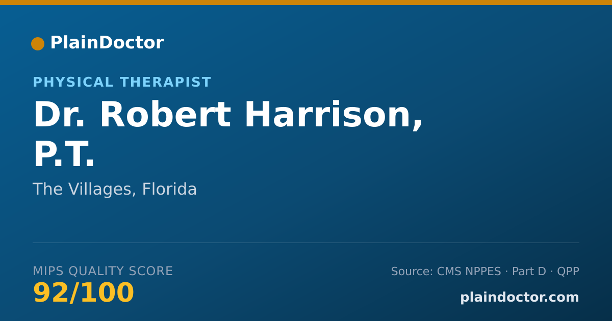 Shareable card for Robert Harrison, P.T. - Physical Therapist, The Villages, FL