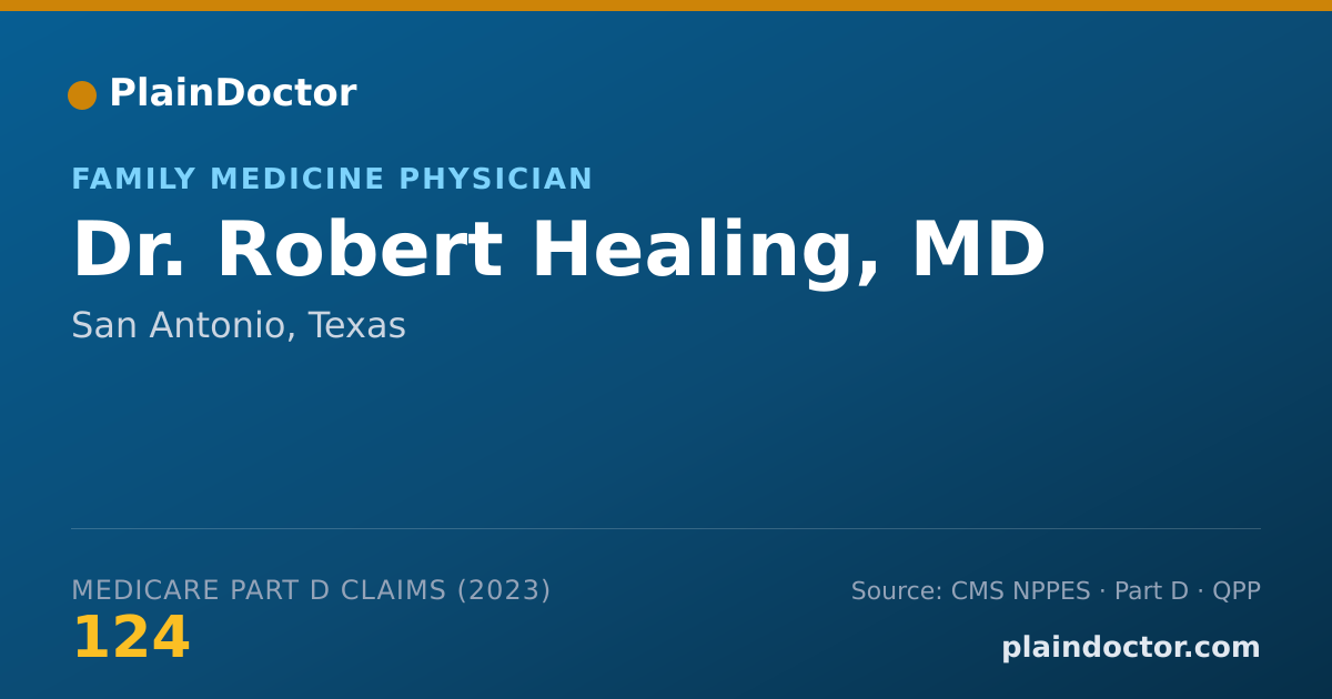 Shareable card for Robert Healing, MD - Family Medicine Physician, San Antonio, TX