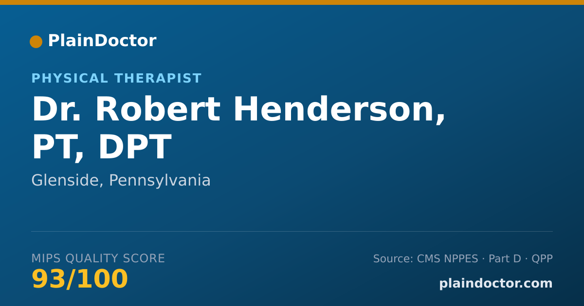 Shareable card for Robert Henderson, PT, DPT - Physical Therapist, Glenside, PA