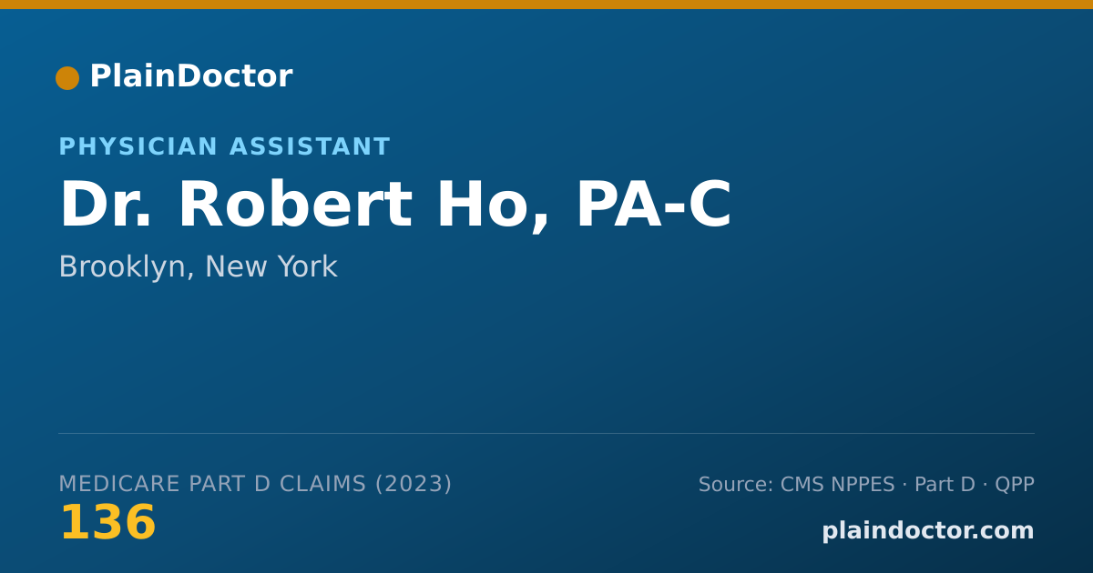 Shareable card for Robert Ho, PA-C - Physician Assistant, Brooklyn, NY