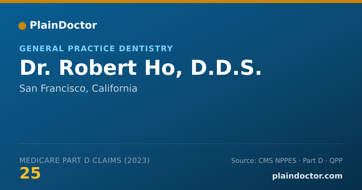 Shareable card for Robert Ho, D.D.S. - General Practice Dentistry, San Francisco, CA