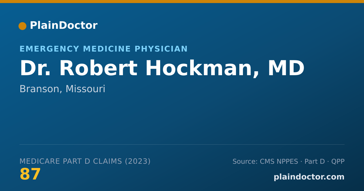Shareable card for Robert Hockman, MD - Emergency Medicine Physician, Branson, MO
