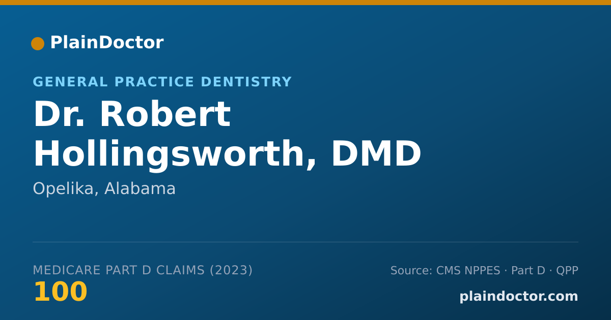 Shareable card for Robert Hollingsworth, DMD - General Practice Dentistry, Opelika, AL