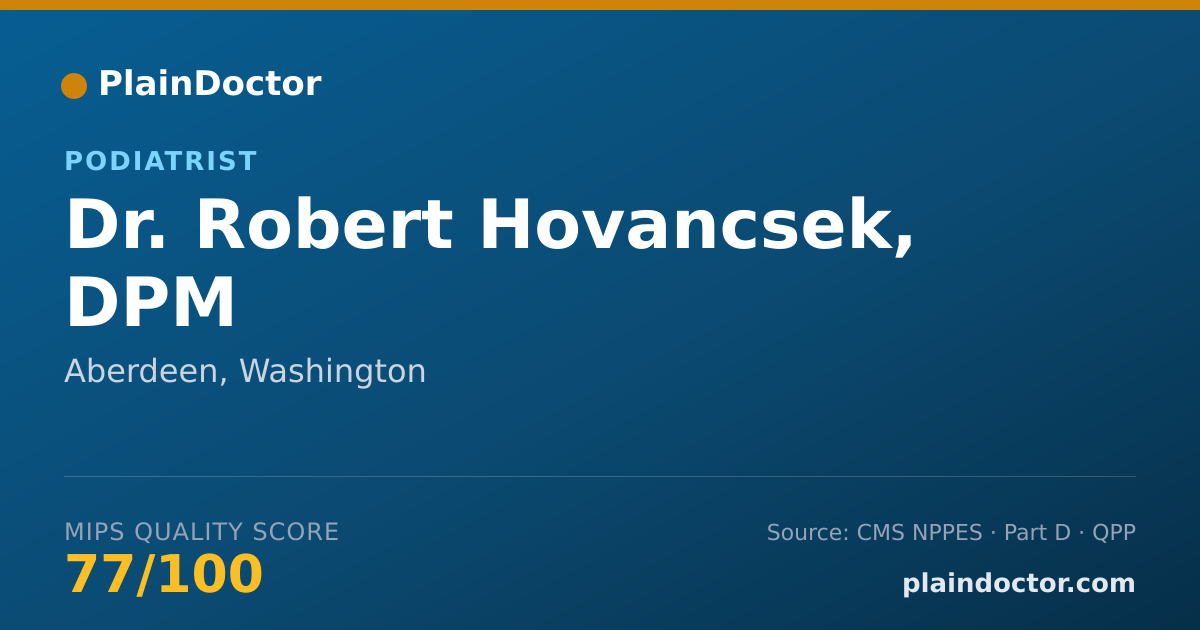 Shareable card for Robert Hovancsek, DPM - Podiatrist, Aberdeen, WA