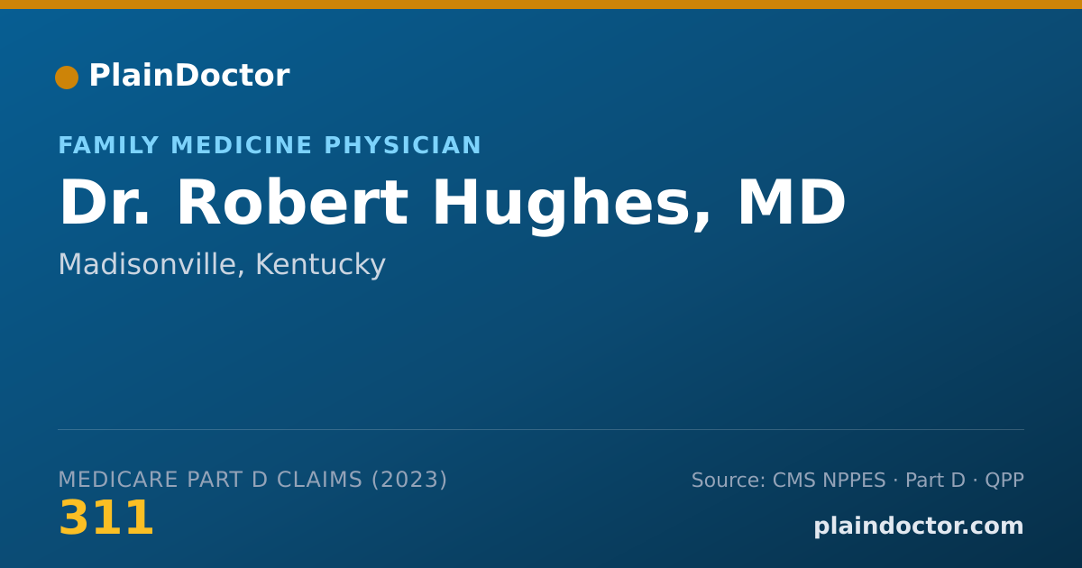 Shareable card for Robert Hughes, MD - Family Medicine Physician, Madisonville, KY