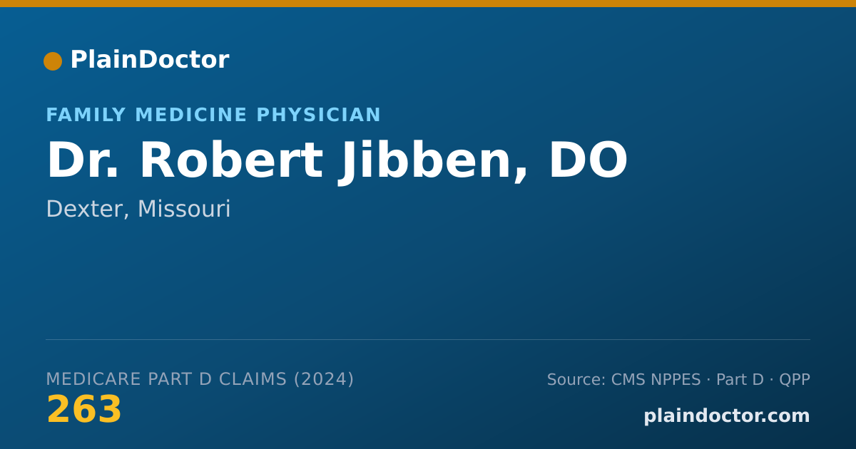 Shareable card for Robert Jibben, DO - Family Medicine Physician, Dexter, MO