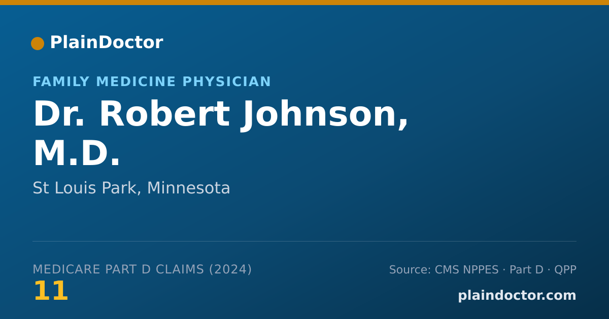 Shareable card for Robert Johnson, M.D. - Family Medicine Physician, St Louis Park, MN