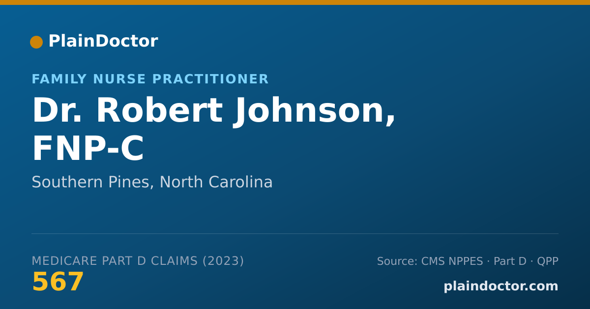 Shareable card for Robert Johnson, FNP-C - Family Nurse Practitioner, Southern Pines, NC