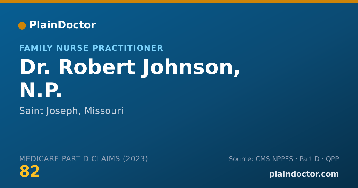 Shareable card for Robert Johnson, N.P. - Family Nurse Practitioner, Saint Joseph, MO