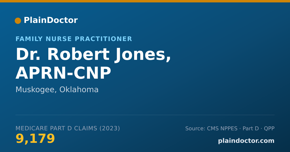 Shareable card for Robert Jones, APRN-CNP - Family Nurse Practitioner, Muskogee, OK