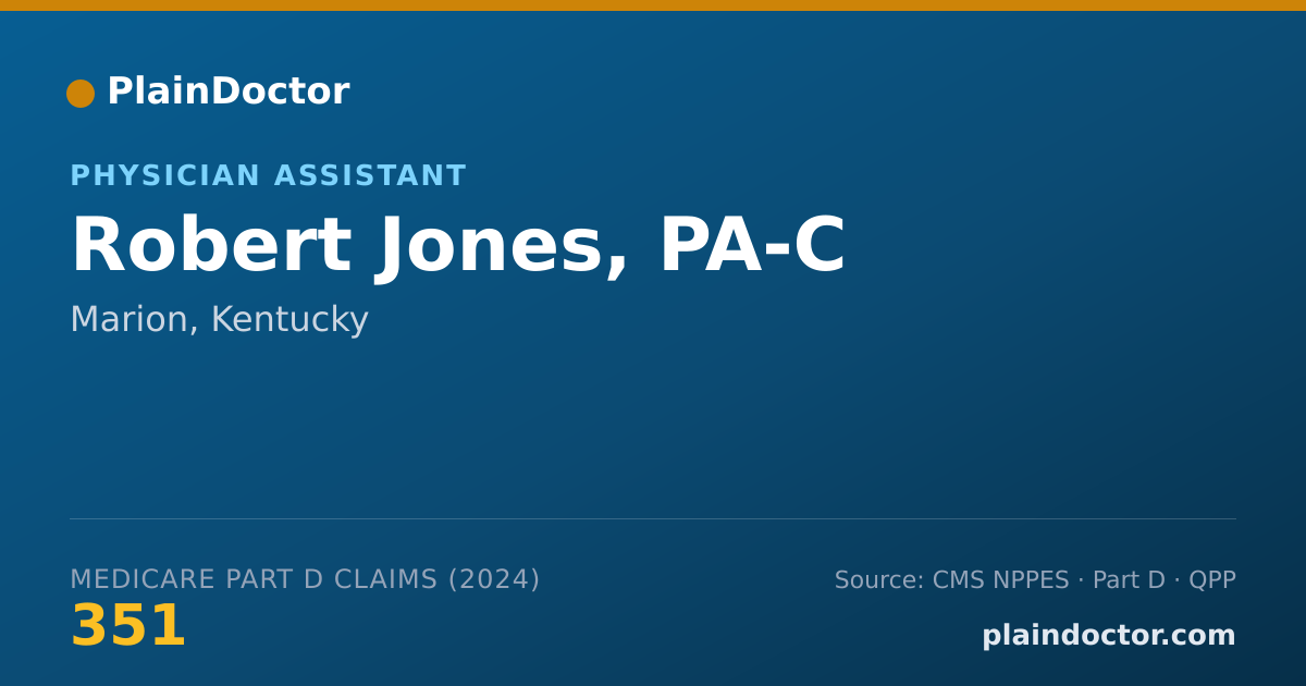 Shareable card for Robert Jones, PA-C - Physician Assistant, Marion, KY