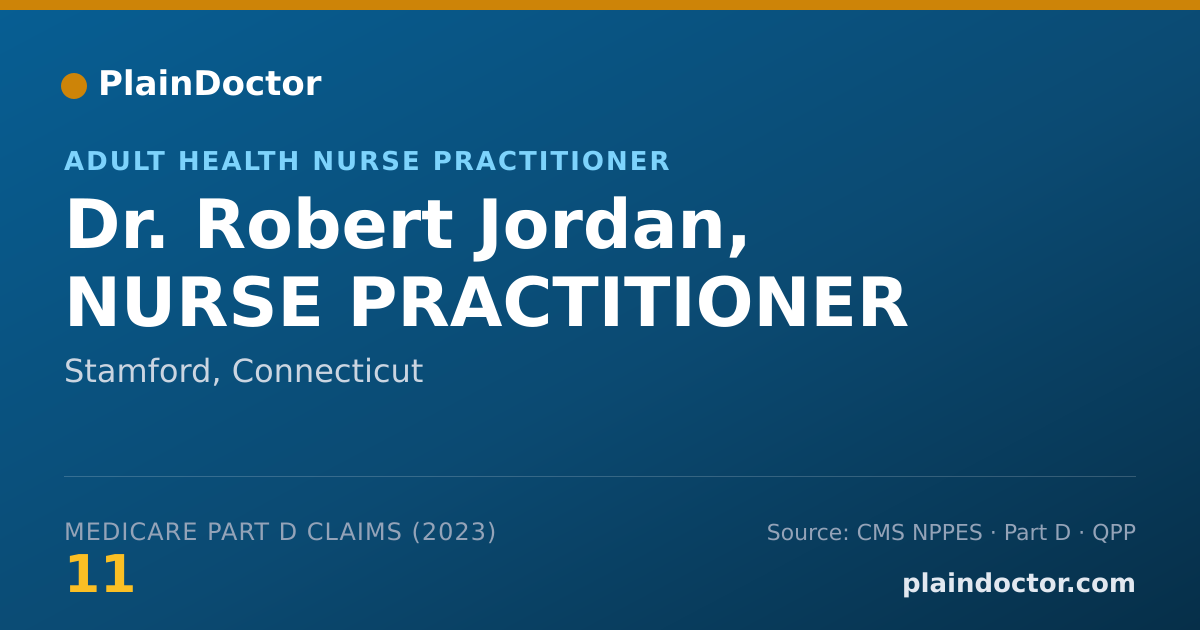 Shareable card for Robert Jordan, NURSE PRACTITIONER - Adult Health Nurse Practitioner, Stamford, CT