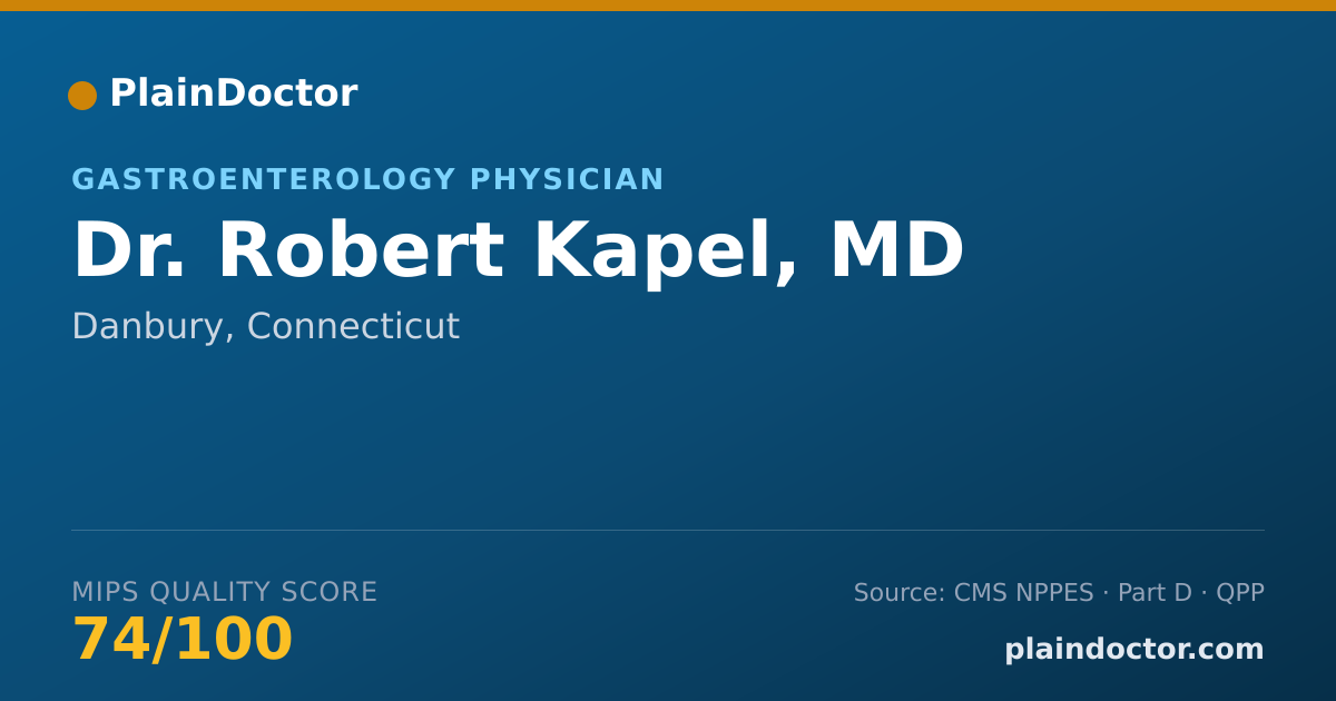 Shareable card for Robert Kapel, MD - Gastroenterology Physician, Danbury, CT