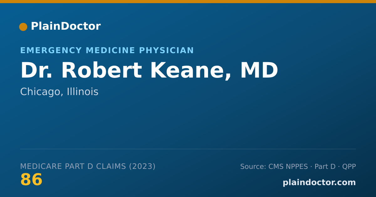 Shareable card for Robert Keane, MD - Emergency Medicine Physician, Chicago, IL