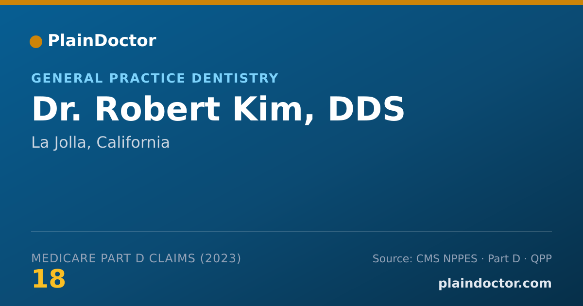 Shareable card for Robert Kim, DDS - General Practice Dentistry, La Jolla, CA