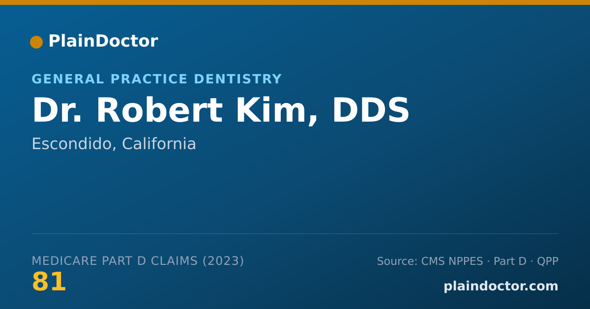 Shareable card for Robert Kim, DDS - General Practice Dentistry, Escondido, CA