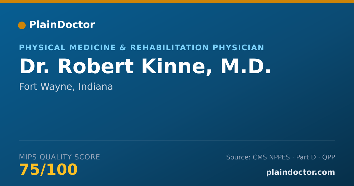 Shareable card for Robert Kinne, M.D. - Physical Medicine & Rehabilitation Physician, Fort Wayne, IN