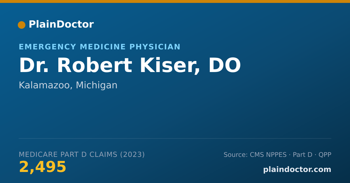 Shareable card for Robert Kiser, DO - Emergency Medicine Physician, Kalamazoo, MI