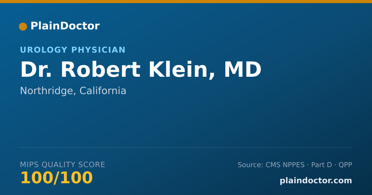 Shareable card for Robert Klein, MD - Urology Physician, Northridge, CA