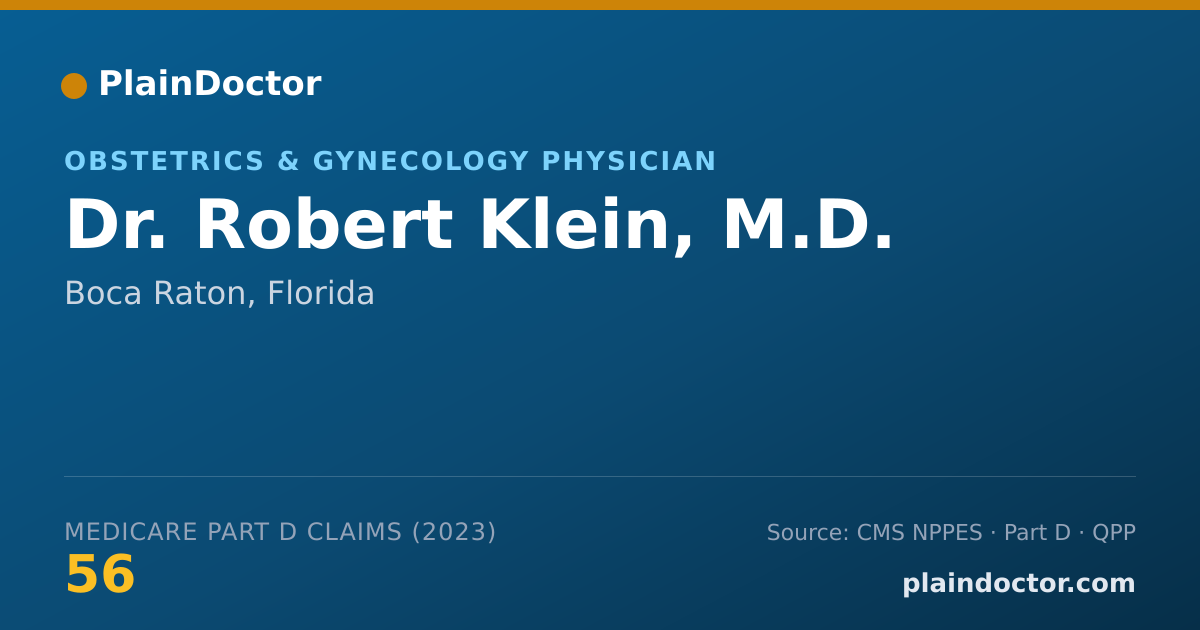 Shareable card for Robert Klein, M.D. - Obstetrics & Gynecology Physician, Boca Raton, FL