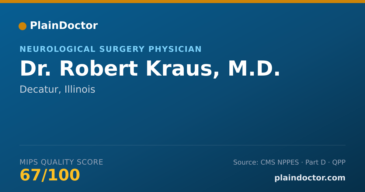 Shareable card for Robert Kraus, M.D. - Neurological Surgery Physician, Decatur, IL