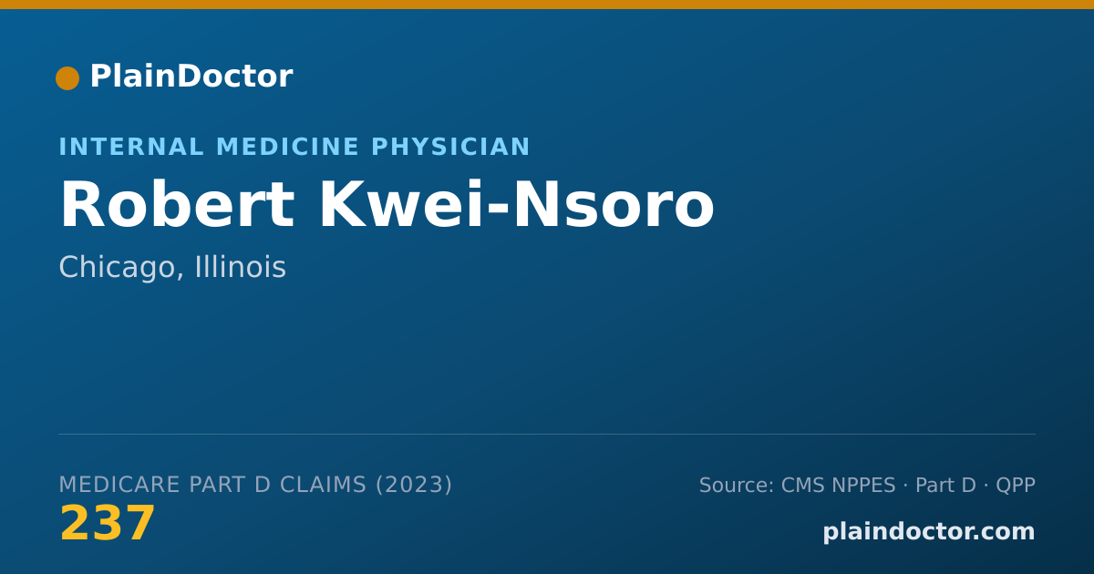Shareable card for Robert Kwei-Nsoro - Internal Medicine Physician, Chicago, IL
