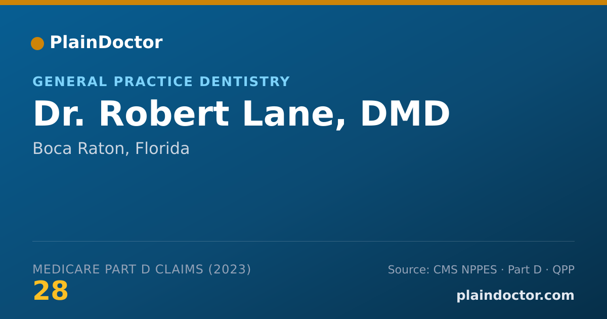 Shareable card for Robert Lane, DMD - General Practice Dentistry, Boca Raton, FL