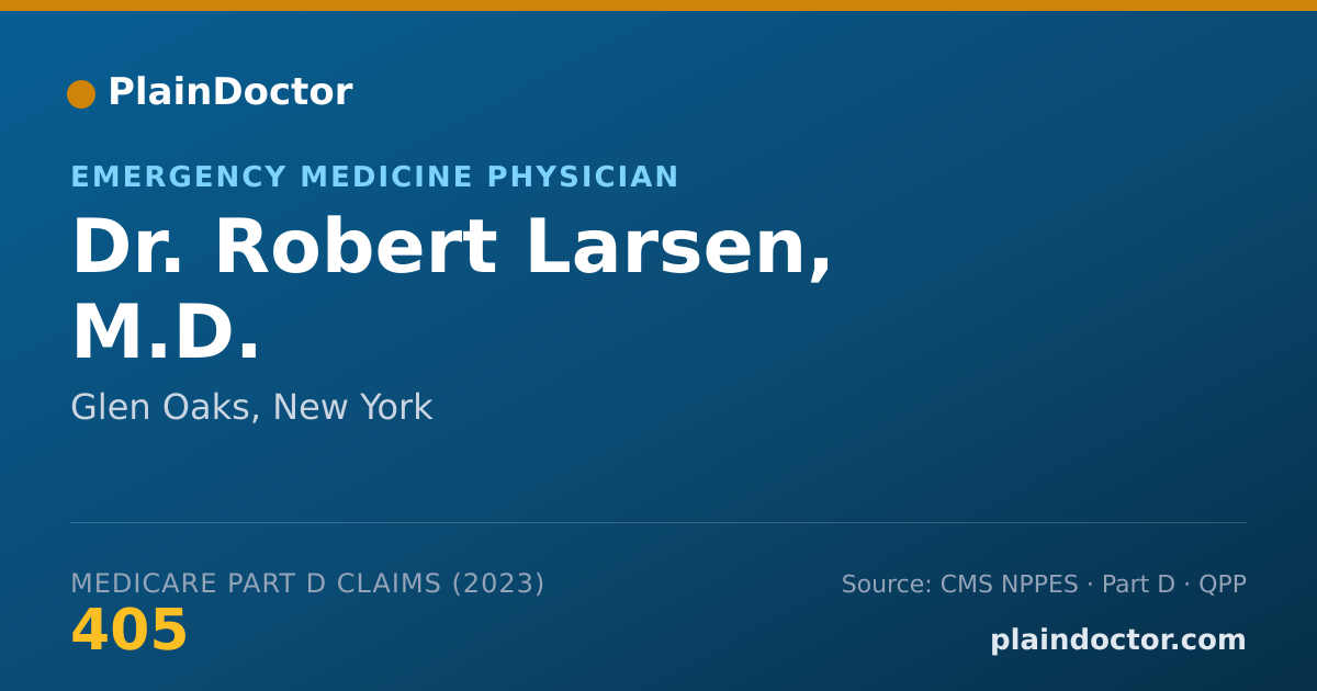 Shareable card for Robert Larsen, M.D. - Emergency Medicine Physician, Glen Oaks, NY
