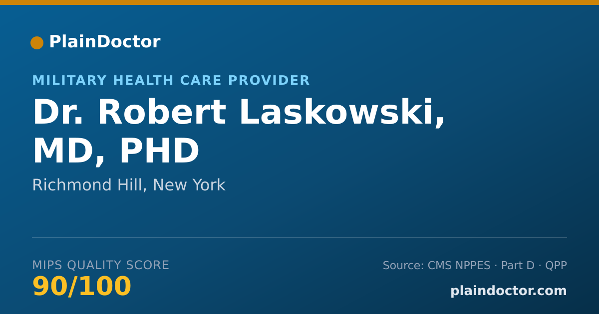Shareable card for Robert Laskowski, MD, PHD - Military Health Care Provider, Richmond Hill, NY