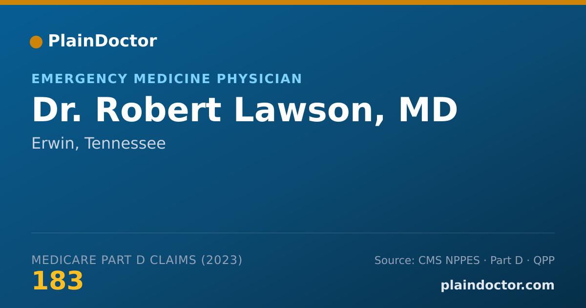 Shareable card for Robert Lawson, MD - Emergency Medicine Physician, Erwin, TN
