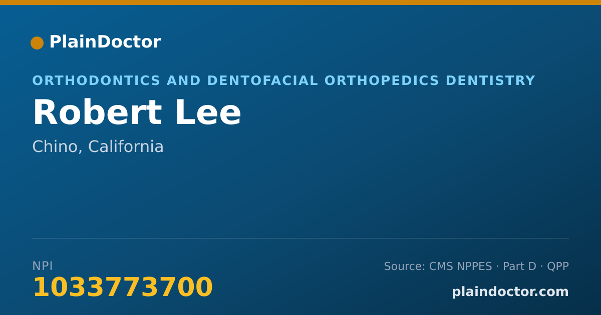 Shareable card for Robert Lee - Orthodontics and Dentofacial Orthopedics Dentistry, Chino, CA