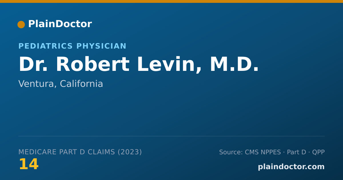 Shareable card for Robert Levin, M.D. - Pediatrics Physician, Ventura, CA
