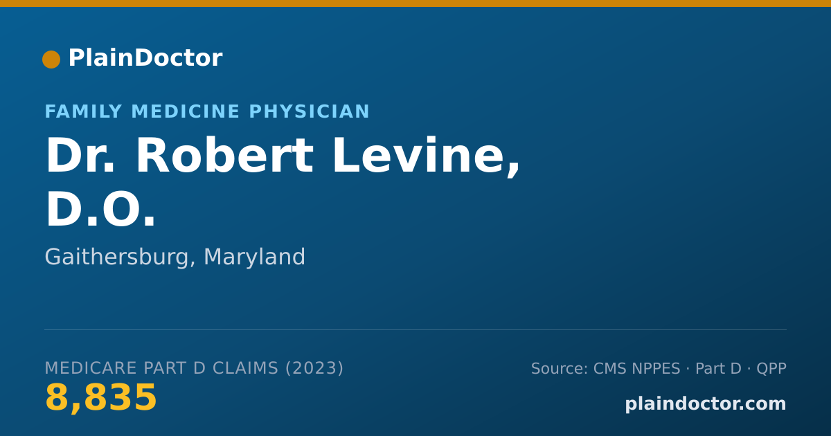 Shareable card for Robert Levine, D.O. - Family Medicine Physician, Gaithersburg, MD