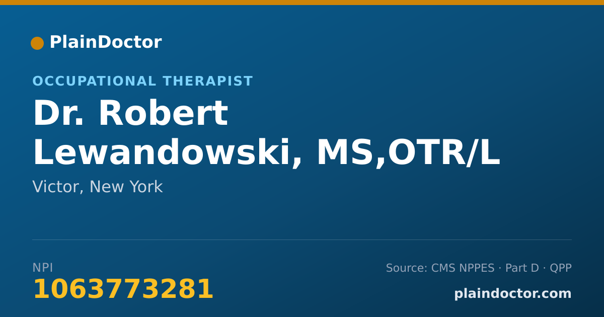Shareable card for Robert Lewandowski, MS,OTR/L - Occupational Therapist, Victor, NY