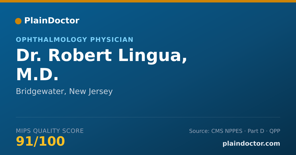 Shareable card for Robert Lingua, M.D. - Ophthalmology Physician, Bridgewater, NJ