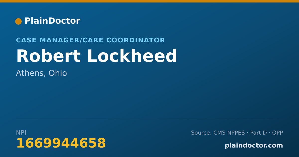 Shareable card for Robert Lockheed - Case Manager/Care Coordinator, Athens, OH