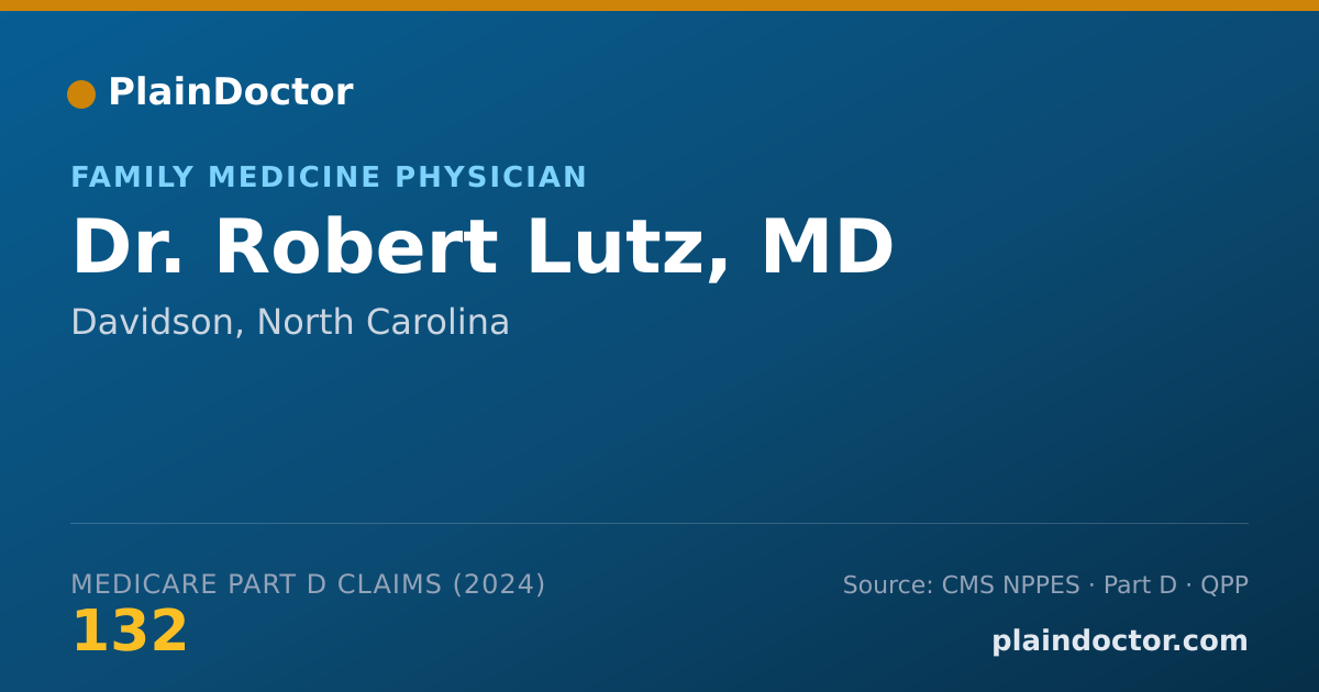 Shareable card for Robert Lutz, MD - Family Medicine Physician, Davidson, NC