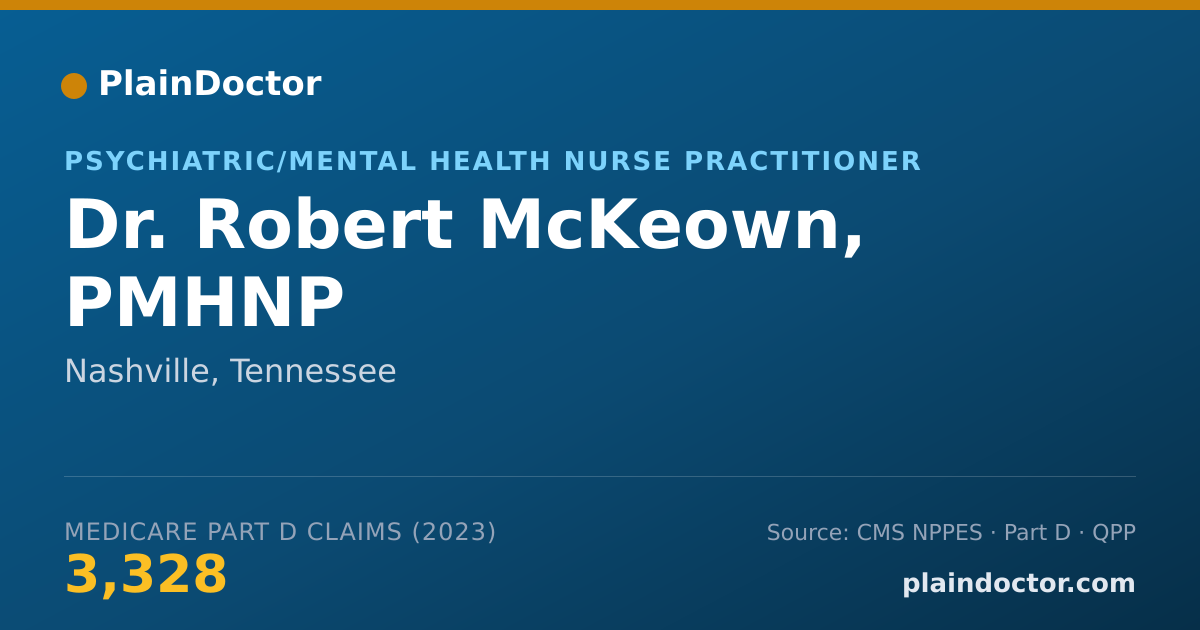 Shareable card for Robert McKeown, PMHNP - Psychiatric/Mental Health Nurse Practitioner, Nashville, TN